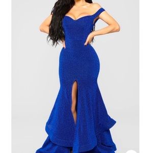 Fashion Nova Royal Blue Gown